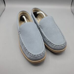 My Pillow My Slippers Womens 10 Blue Leather Moccasins Loafers Cushion Comfort